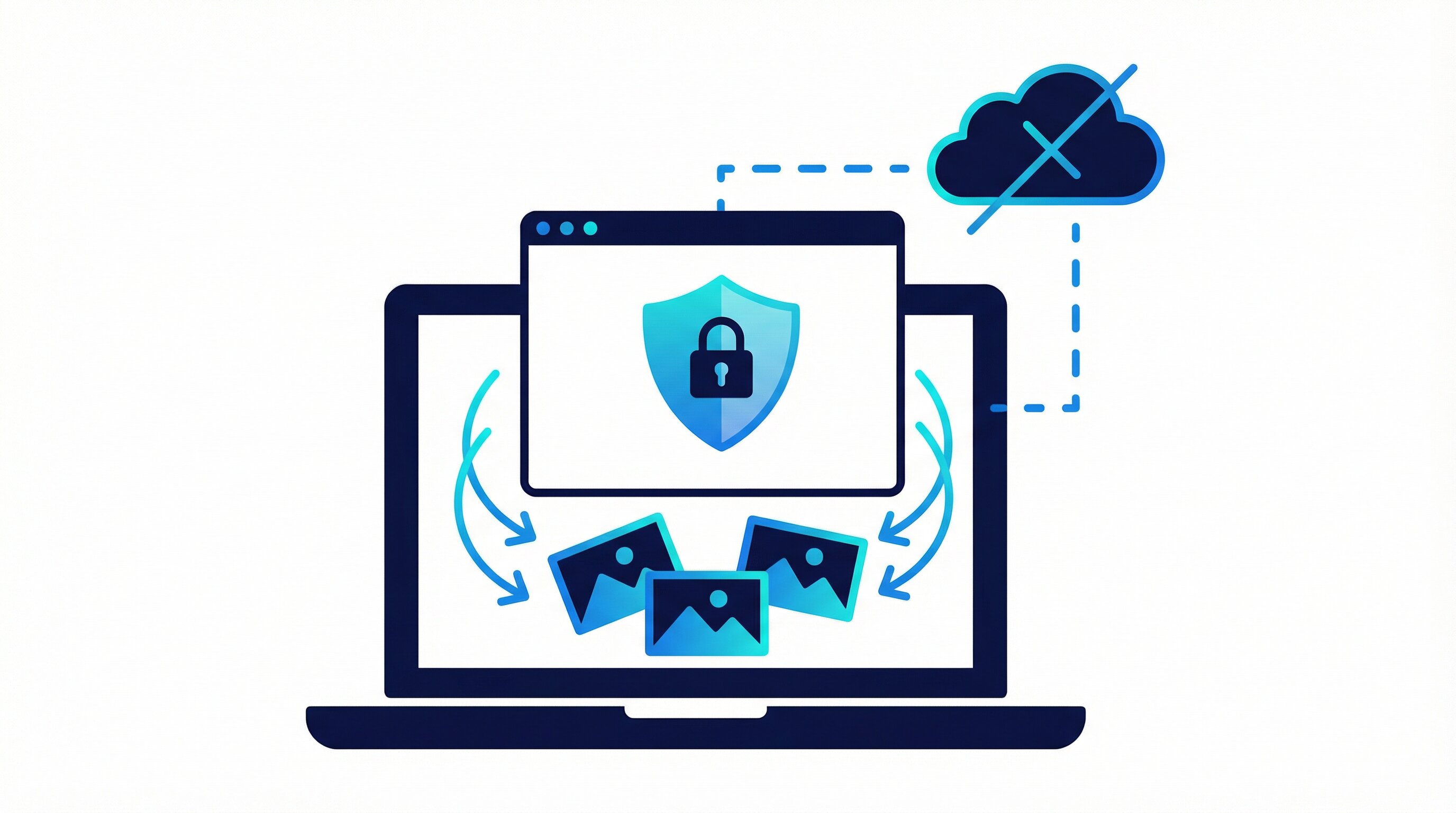 Your photos never leave your device